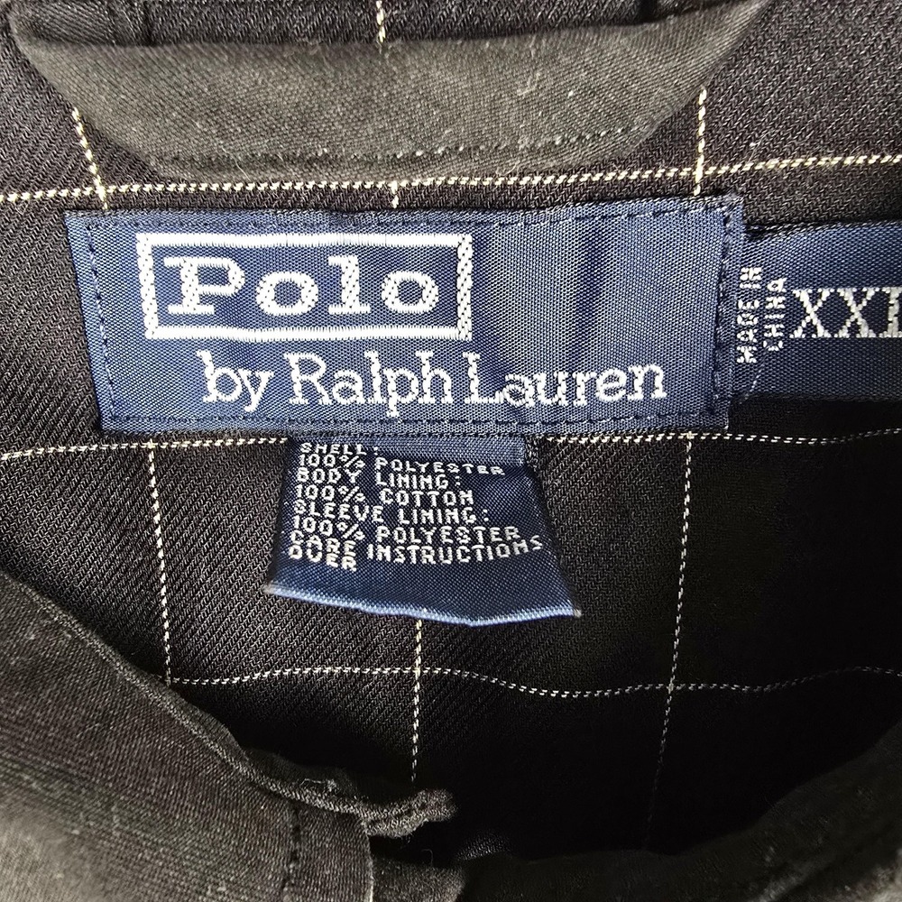 Polo Ralph Lauren Jacket Mens 2XL Black Bomber Full Zip Plaid Lined Preppy - Picture 5 of 10